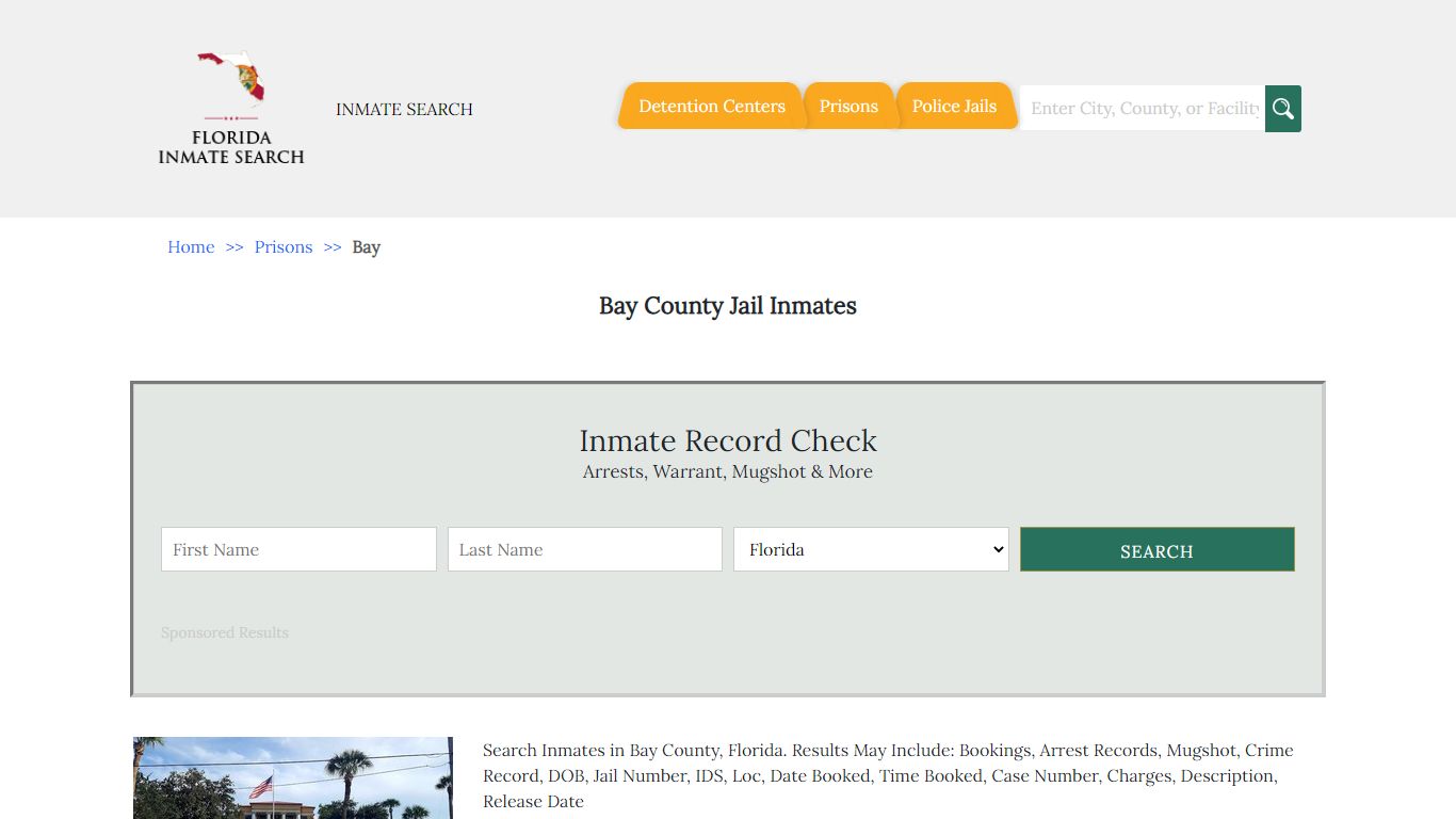 Bay County Jail Inmates | Florida Inmate Search